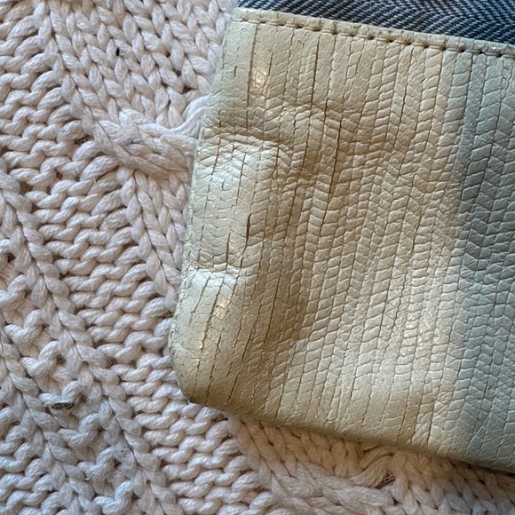 Clare V denim and leather clutch - Picture 2 of 6